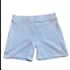 NWT Under Armour UA Ultra Mid Spandex Shorts White Size Large